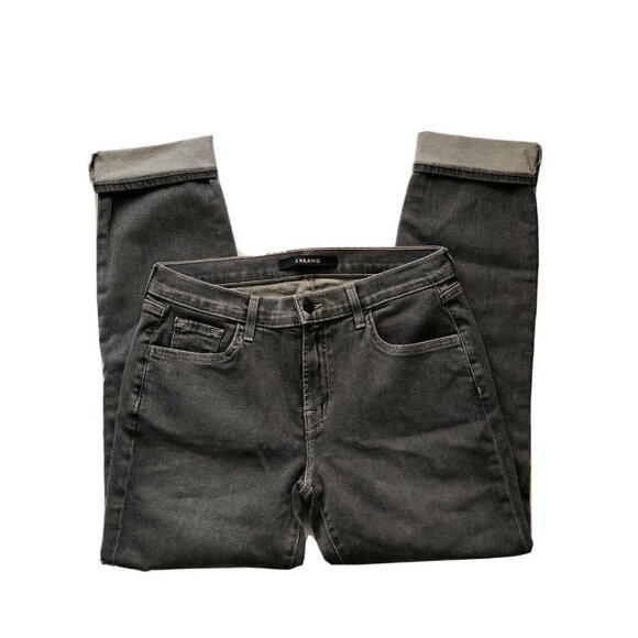 J Brand Womens Denim Gray Johnny Cropped Jeans Size 25 Obecura JB001564 - Picture 2 of 11
